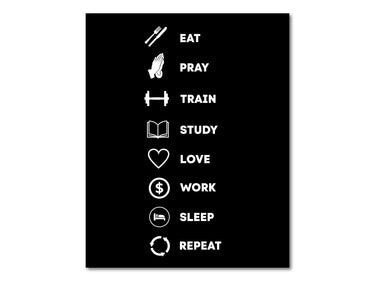 Christian daily routine black background Poster Print #2